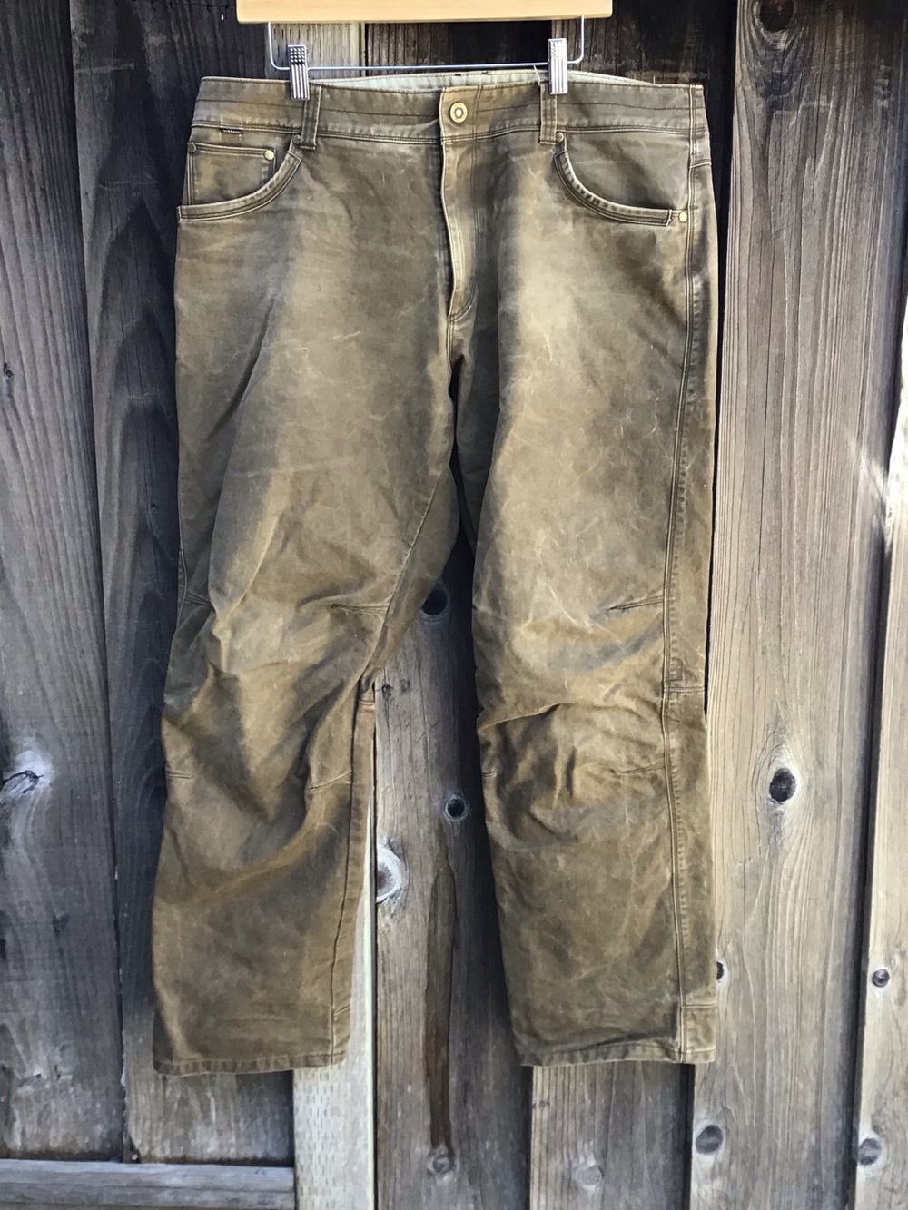 Kuhl Rydr Mens 38x32 Brown Canvas Outdoor Hiking Workwear Pants Casual